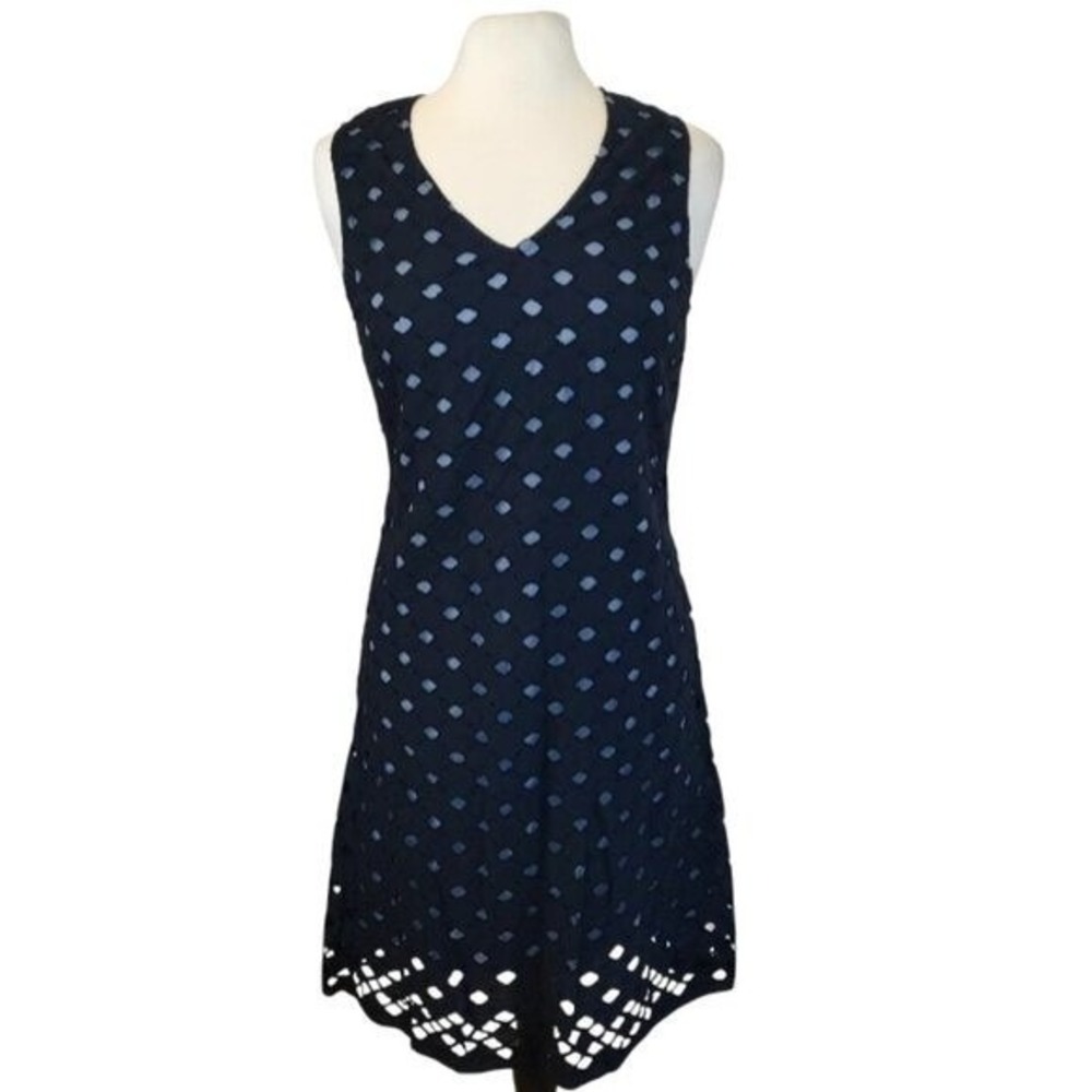 Serenade Unique Embroidered 100% Cotton Layer Gray & Black Crochet Boho Dress M